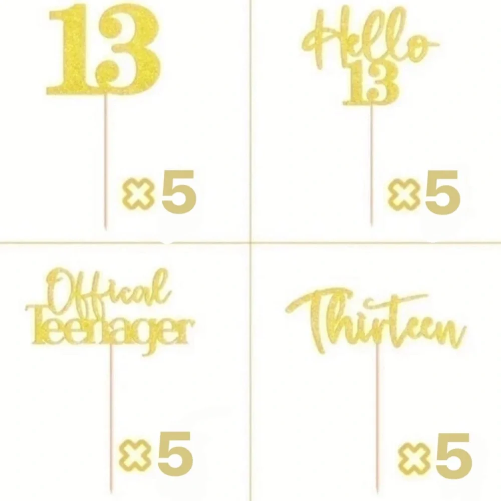 🎈Teen Birthday Cupcake Toppers